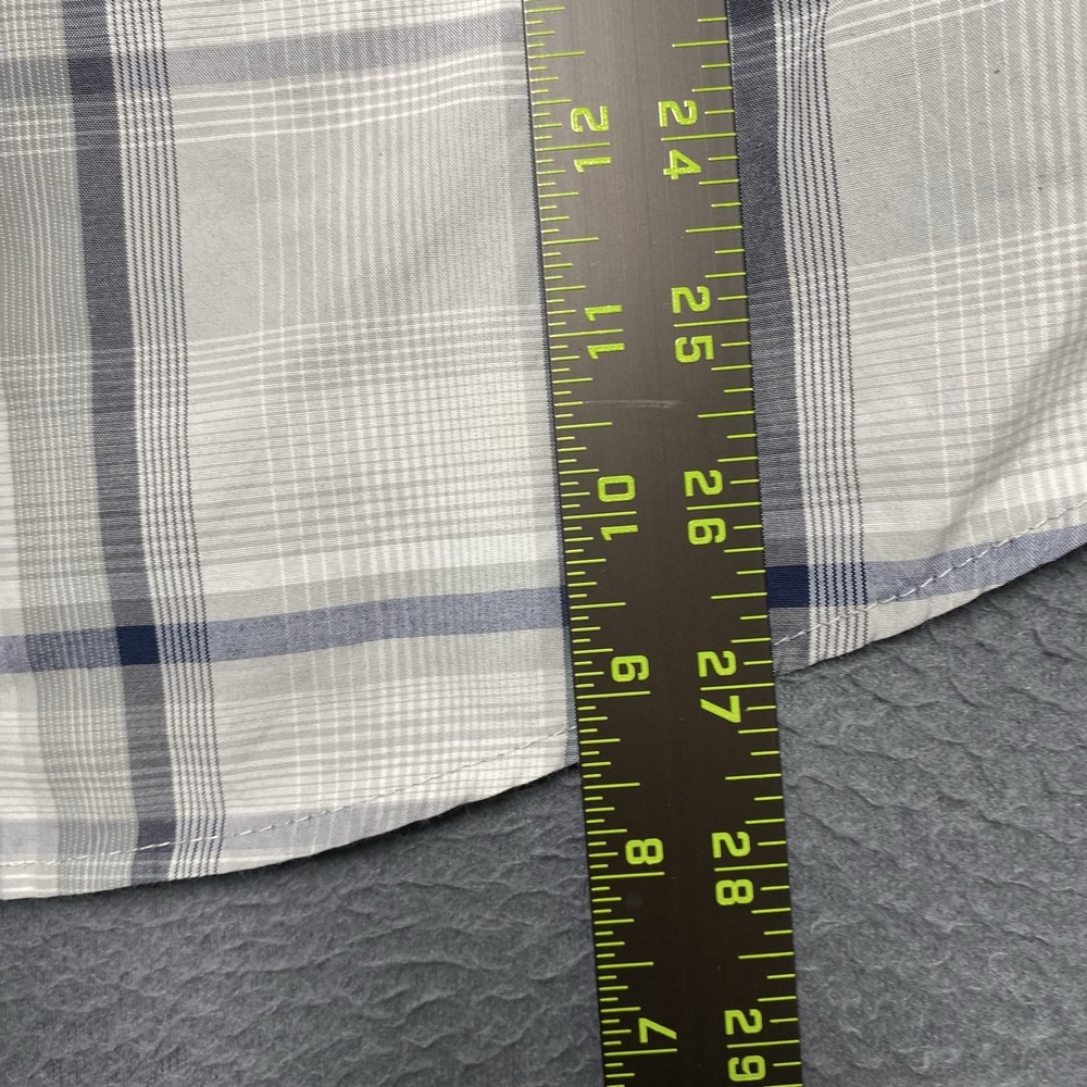 Eddie Bauer Shirt Mens Small Gray Plaid Long Sleeve Button Up Vented Outdoor - Picture 7 of 8